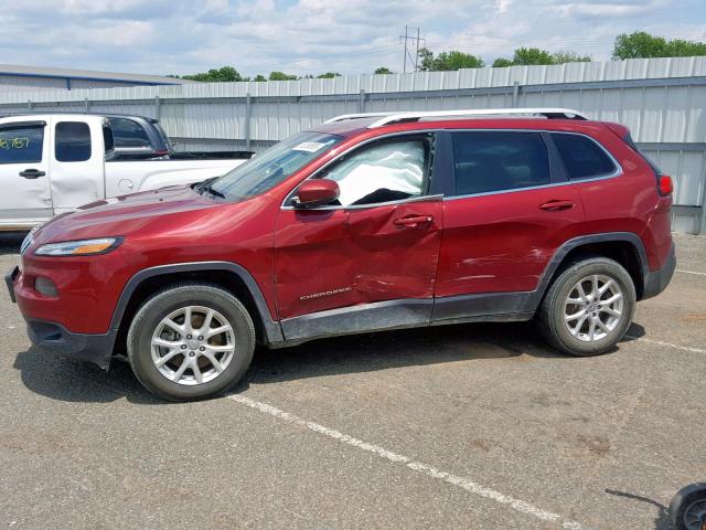 1C4PJMCS5EW207939 - 2014 JEEP CHEROKEE L MAROON photo 9