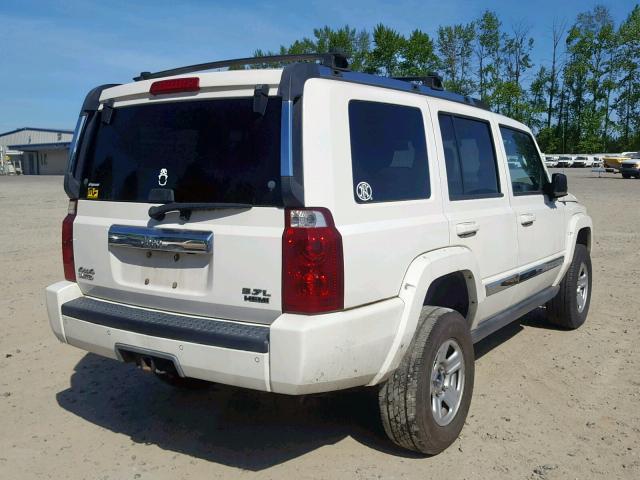 1J8HG58286C144249 - 2006 JEEP COMMANDER WHITE photo 4
