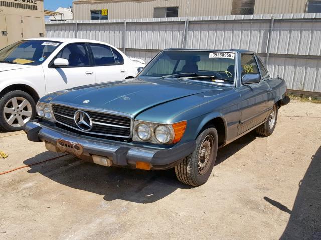 WDBBA45A1EA005786 - 1984 MERCEDES-BENZ 380 SL TEAL photo 2