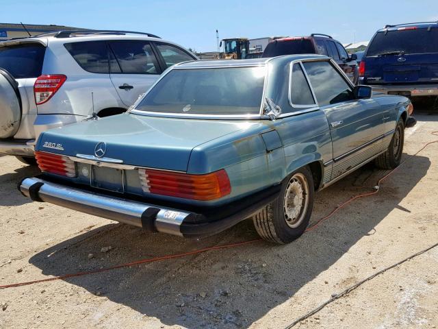 WDBBA45A1EA005786 - 1984 MERCEDES-BENZ 380 SL TEAL photo 4