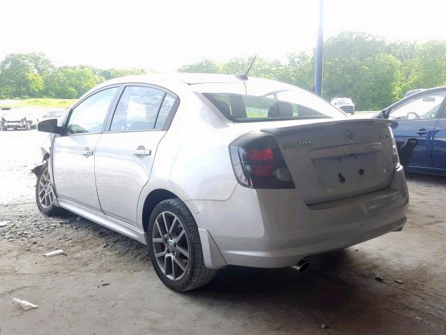 3N1BB6AP1BL607650 - 2011 NISSAN SENTRA SE- SILVER photo 3