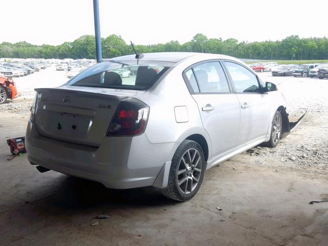 3N1BB6AP1BL607650 - 2011 NISSAN SENTRA SE- SILVER photo 4