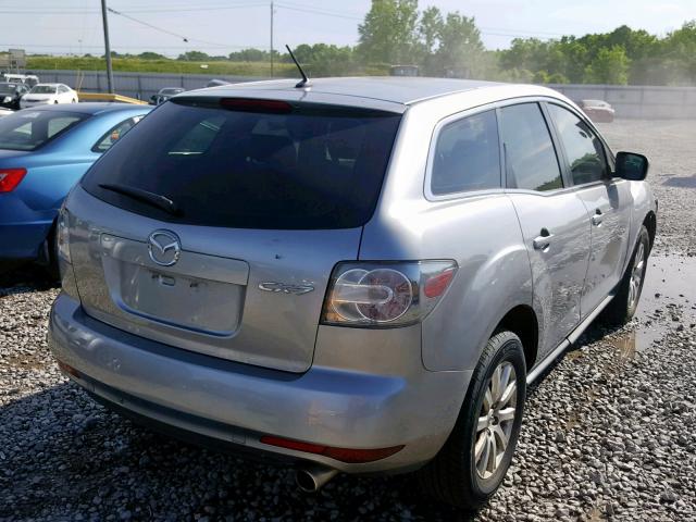 JM3ER2A58B0386386 - 2011 MAZDA CX-7 SILVER photo 4