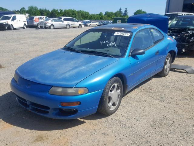 4B3AU52N1SE126937 - 1995 DODGE AVENGER ES BLUE photo 2