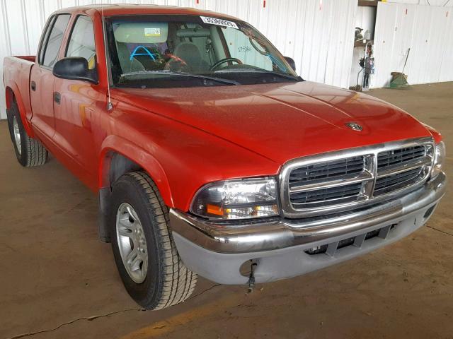 1D7HL48N54S538677 - 2004 DODGE DAKOTA QUA RED photo 1