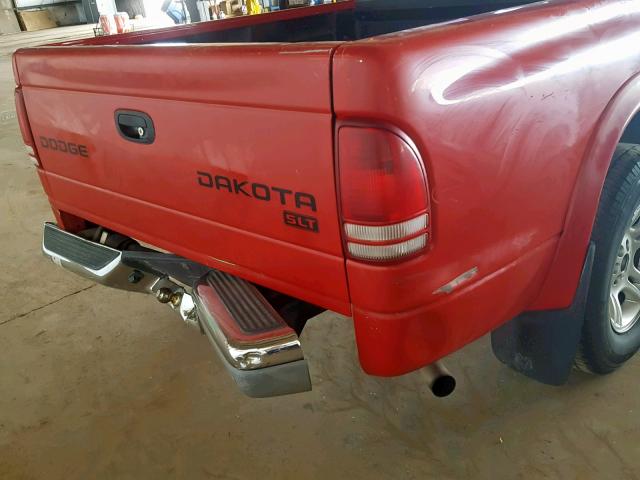 1D7HL48N54S538677 - 2004 DODGE DAKOTA QUA RED photo 9