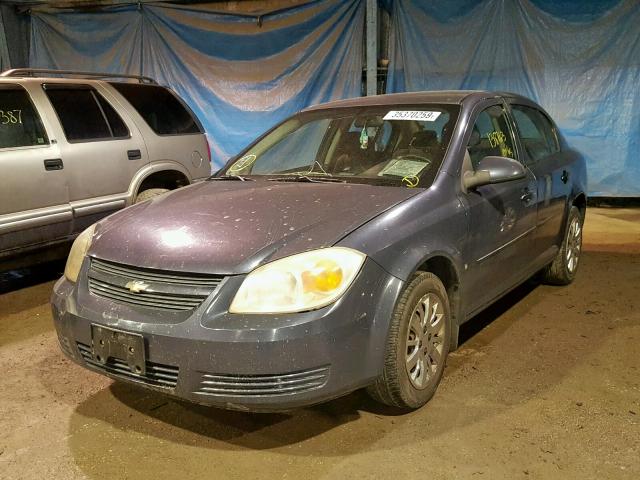 1G1AT58H297293044 - 2009 CHEVROLET COBALT LT GRAY photo 2