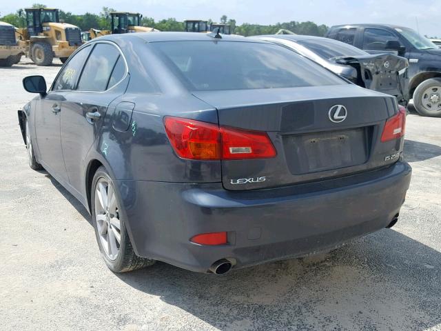 JTHBK262572031099 - 2007 LEXUS IS 250 CHARCOAL photo 3