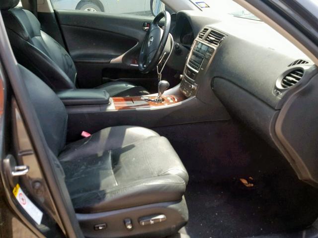 JTHBK262572031099 - 2007 LEXUS IS 250 CHARCOAL photo 5