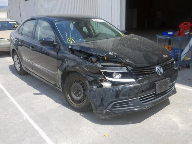 3VW2K7AJ2EM437521 - 2014 VOLKSWAGEN JETTA BASE BLACK photo 1