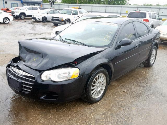 1C3EL46X84N248440 - 2004 CHRYSLER SEBRING LX BLACK photo 2