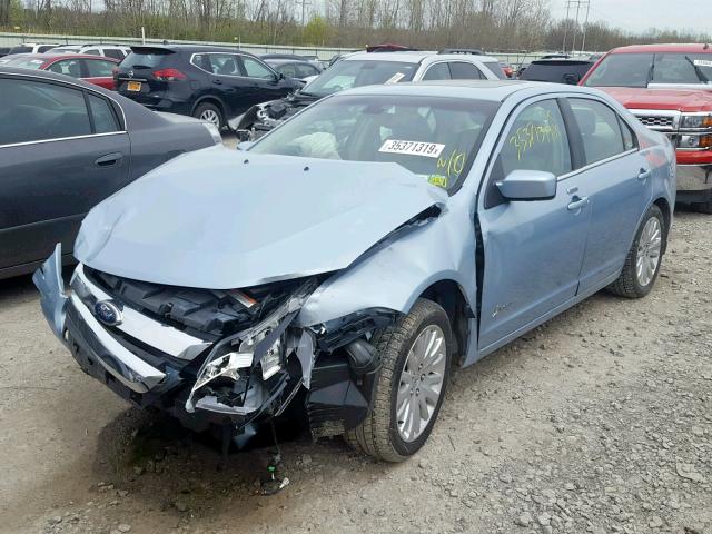 3FADP0L32BR132608 - 2011 FORD FUSION HYB BLUE photo 2