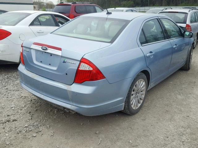 3FADP0L32BR132608 - 2011 FORD FUSION HYB BLUE photo 4