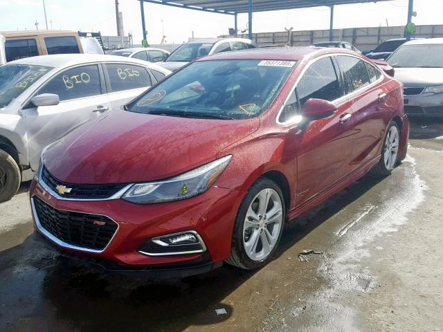 1G1BF5SM1J7163116 - 2018 CHEVROLET CRUZE PREM RED photo 2