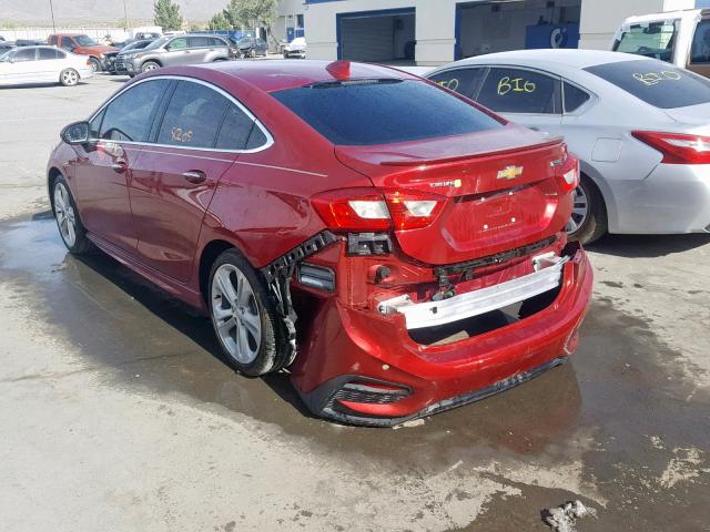 1G1BF5SM1J7163116 - 2018 CHEVROLET CRUZE PREM RED photo 3