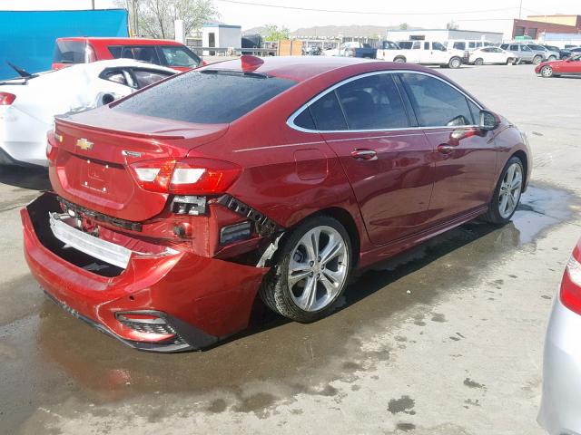 1G1BF5SM1J7163116 - 2018 CHEVROLET CRUZE PREM RED photo 4