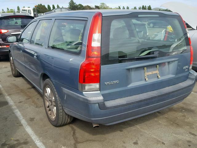 YV1SW53D621199906 - 2002 VOLVO V70 T5 TUR TEAL photo 3