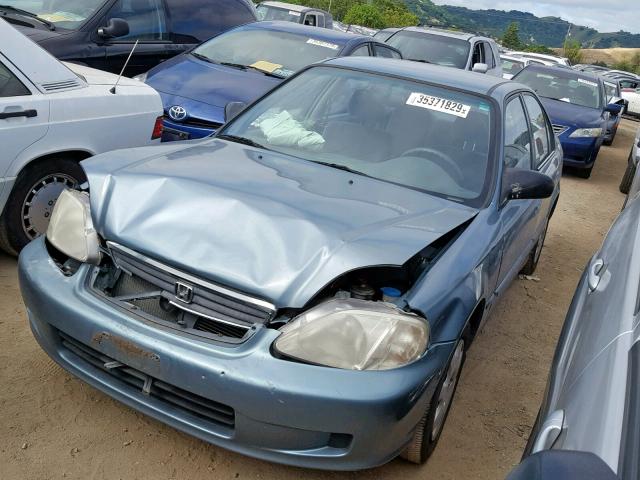 2HGEJ6611YH558082 - 2000 HONDA CIVIC BASE TEAL photo 2