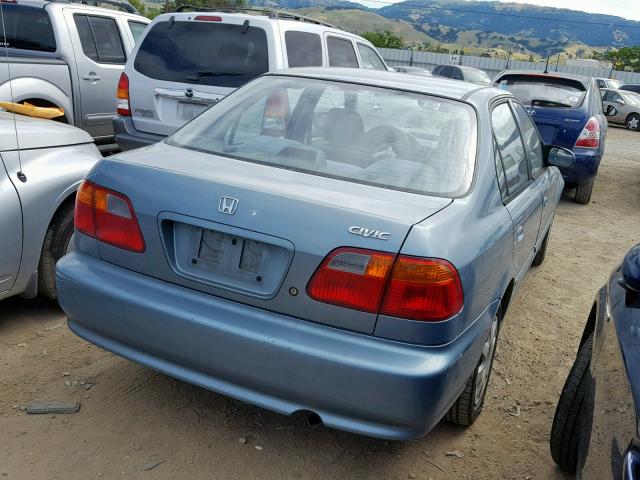 2HGEJ6611YH558082 - 2000 HONDA CIVIC BASE TEAL photo 4