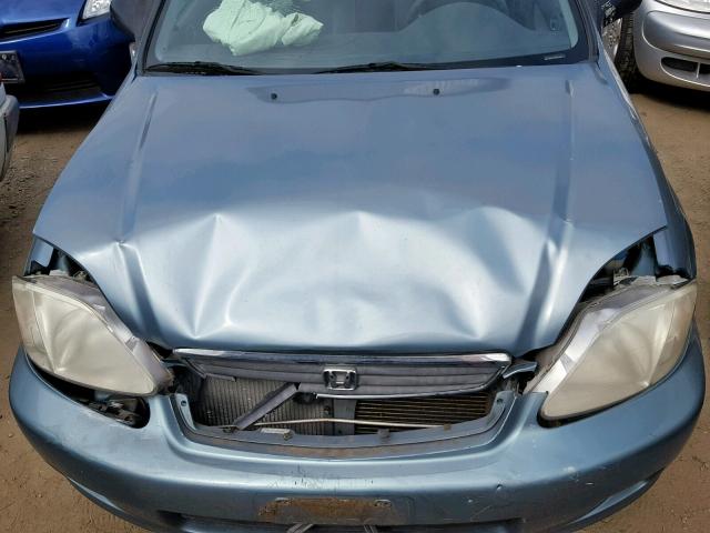 2HGEJ6611YH558082 - 2000 HONDA CIVIC BASE TEAL photo 7