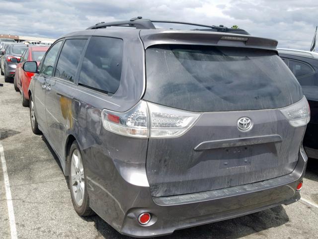 5TDXK3DC8ES450160 - 2014 TOYOTA SIENNA SPO GRAY photo 3