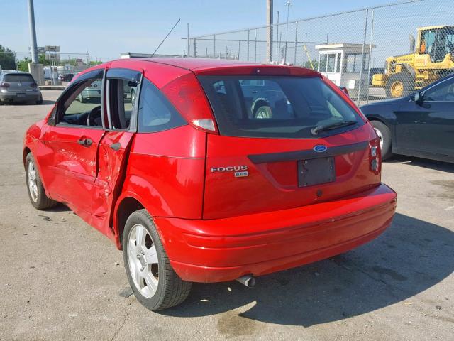 1FAHP37N77W344181 - 2007 FORD FOCUS ZX5 RED photo 3