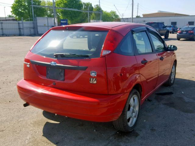 1FAHP37N77W344181 - 2007 FORD FOCUS ZX5 RED photo 4