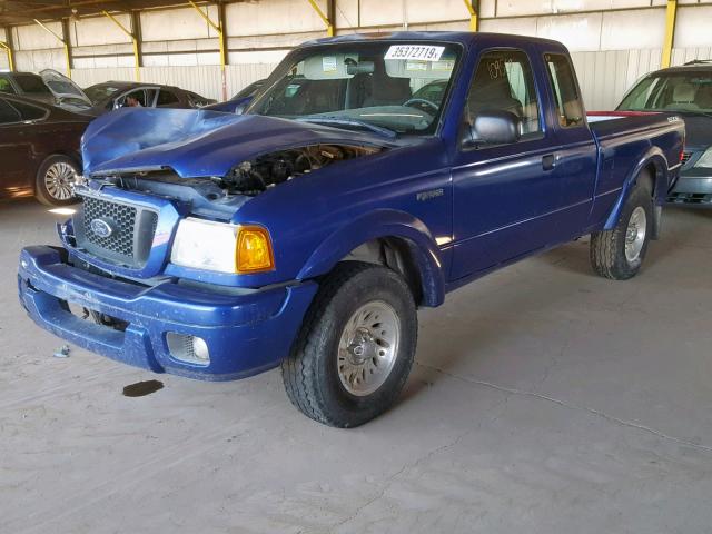 1FTYR14U64PA97889 - 2004 FORD RANGER SUP BLUE photo 2