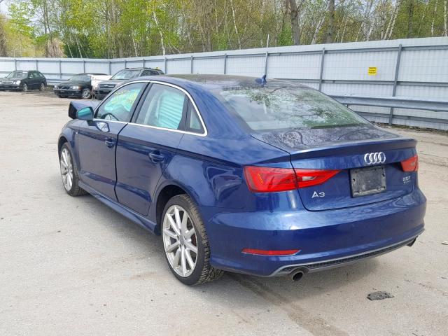 WAUJ8GFF5G1074095 - 2016 AUDI A3 PREMIUM BLUE photo 3