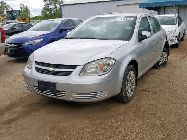 1G1AT58H397245617 - 2009 CHEVROLET COBALT LT SILVER photo 2