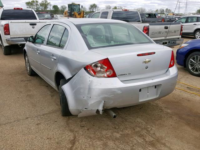 1G1AT58H397245617 - 2009 CHEVROLET COBALT LT SILVER photo 3