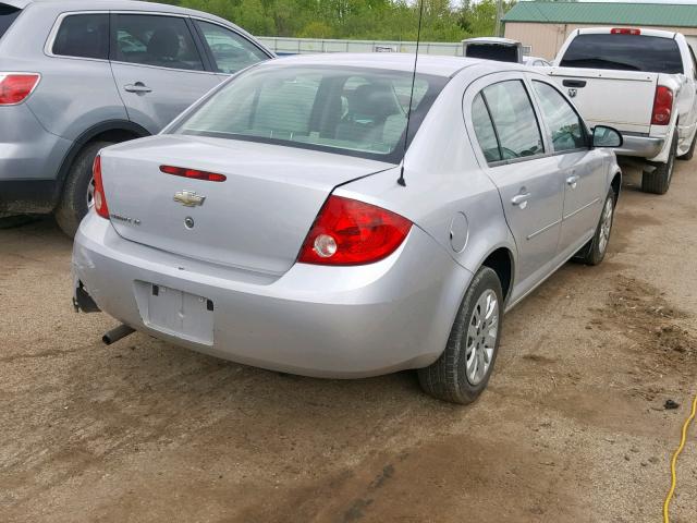 1G1AT58H397245617 - 2009 CHEVROLET COBALT LT SILVER photo 4