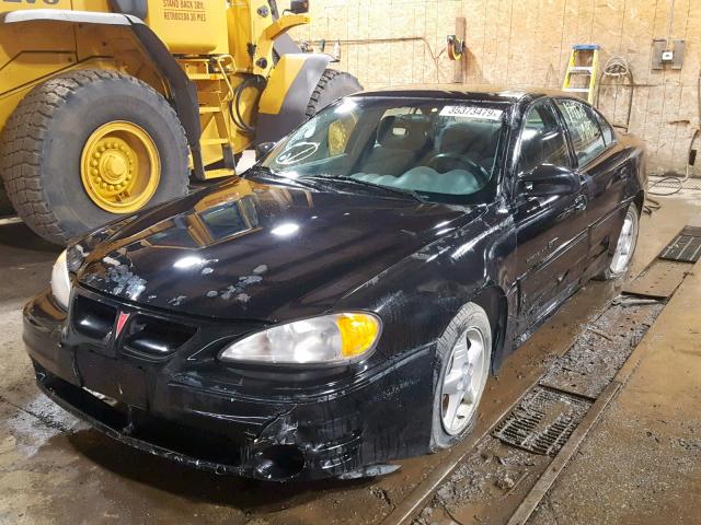 1G2NW52E21C151405 - 2001 PONTIAC GRAND AM G BLACK photo 2