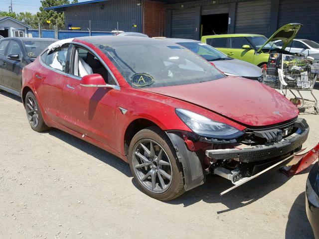 5YJ3E1EA7JF053318 - 2018 TESLA MODEL 3 RED photo 1