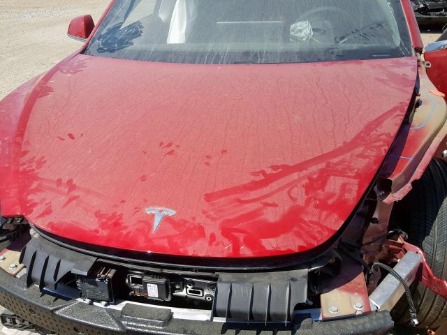 5YJ3E1EA7JF053318 - 2018 TESLA MODEL 3 RED photo 7