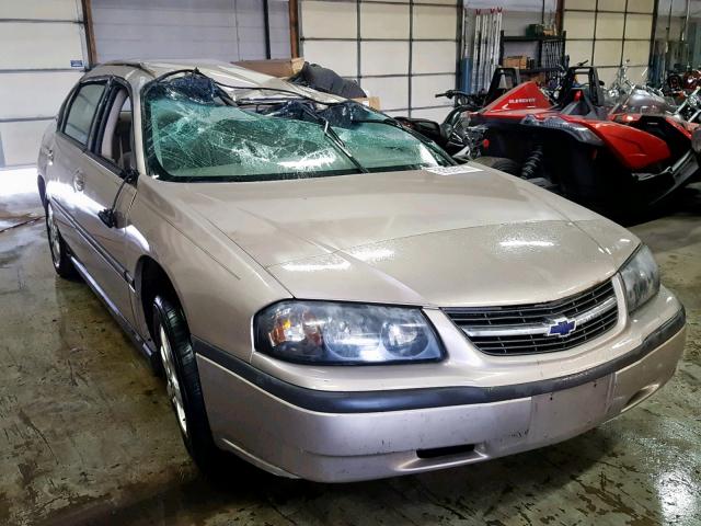 2G1WF55E739135540 - 2003 CHEVROLET IMPALA GOLD photo 1