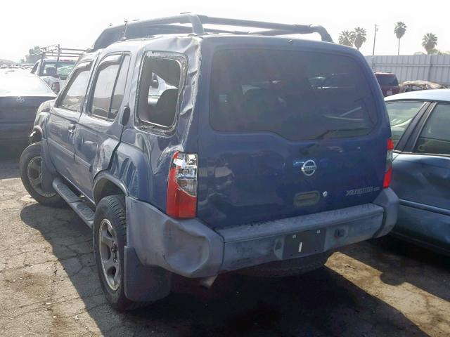 5N1ED28Y64C644926 - 2004 NISSAN XTERRA XE BLUE photo 3