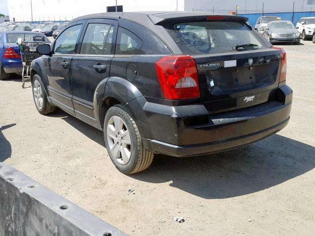 1B3HB48C57D339165 - 2007 DODGE CALIBER SX BLACK photo 3