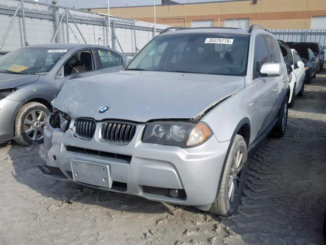 WBXPA93426WD25033 - 2006 BMW X3 3.0I SILVER photo 2