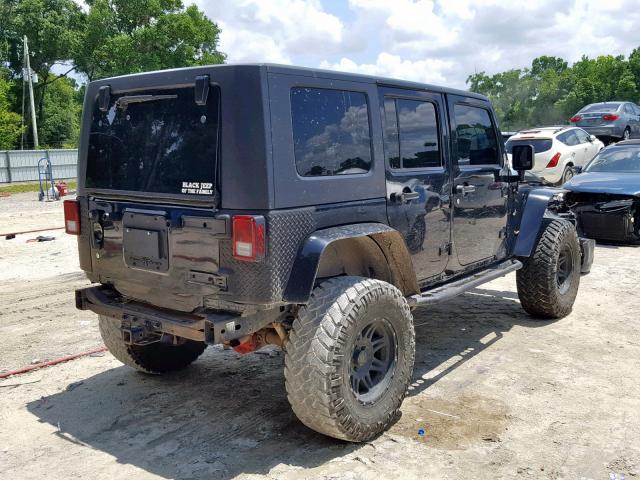 1J8GA59107L145805 - 2007 JEEP WRANGLER S BLUE photo 4