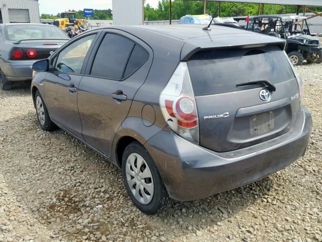 JTDKDTB38D1552822 - 2013 TOYOTA PRIUS C GRAY photo 3