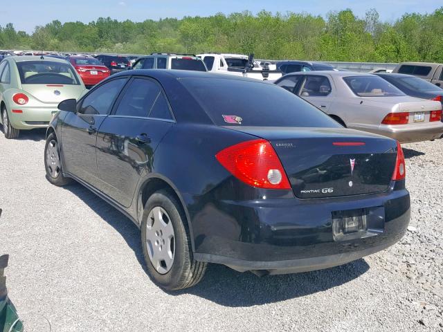 1G2ZF57B084160110 - 2008 PONTIAC G6 VALUE L BLACK photo 3