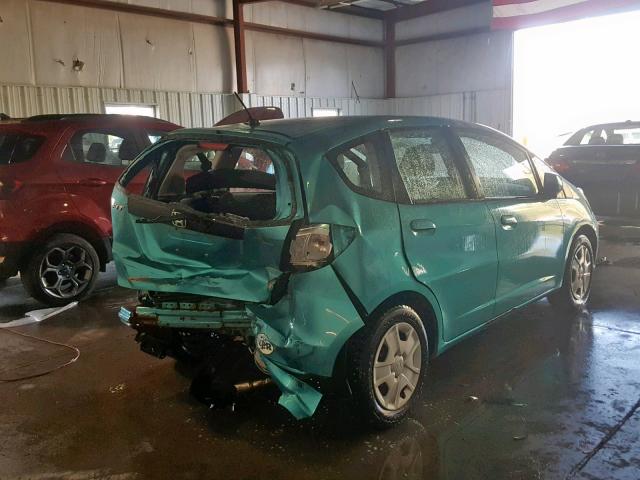 JHMGE8H39CC024957 - 2012 HONDA FIT BLUE photo 4