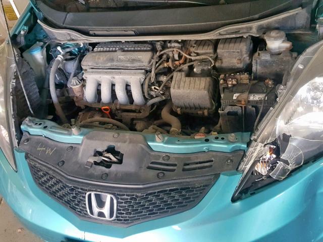 JHMGE8H39CC024957 - 2012 HONDA FIT BLUE photo 7