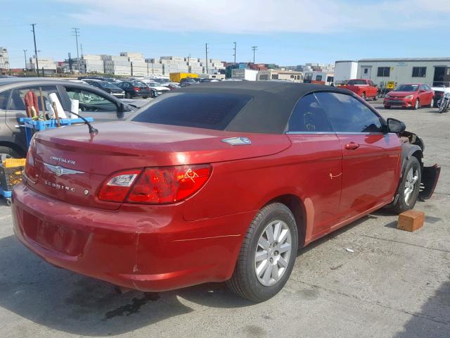 1C3LC45B59N515361 - 2009 CHRYSLER SEBRING LX RED photo 4