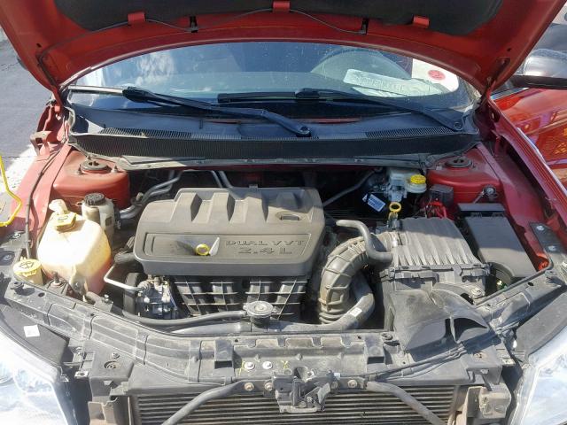 1C3LC45B59N515361 - 2009 CHRYSLER SEBRING LX RED photo 7