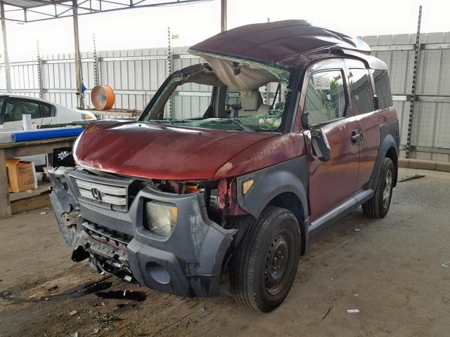 5J6YH18318L016745 - 2008 HONDA ELEMENT LX BURGUNDY photo 2