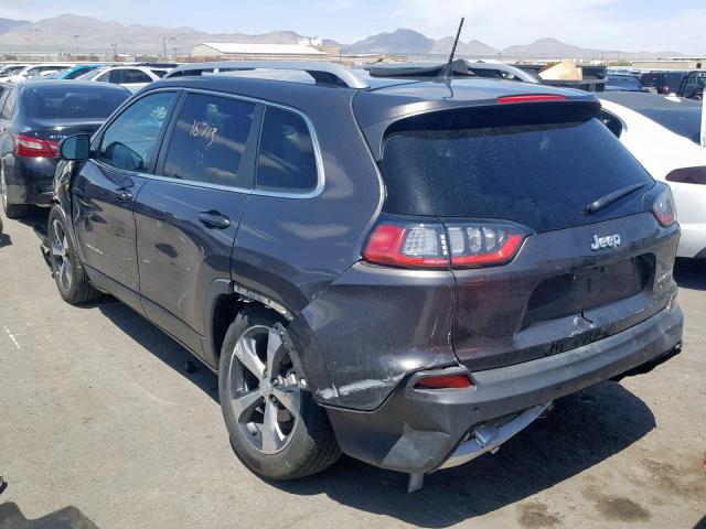 1C4PJLDB2KD196043 - 2019 JEEP CHEROKEE L GRAY photo 3