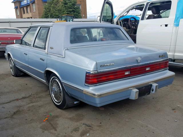 1C3BT56E0JC118604 - 1988 CHRYSLER NEW YORKER BLUE photo 3