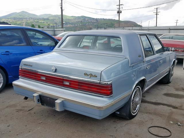 1C3BT56E0JC118604 - 1988 CHRYSLER NEW YORKER BLUE photo 4